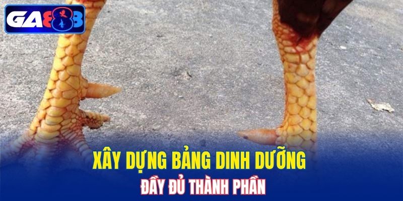 Xây dựng bảng dinh dưỡng đầy đủ thành phần